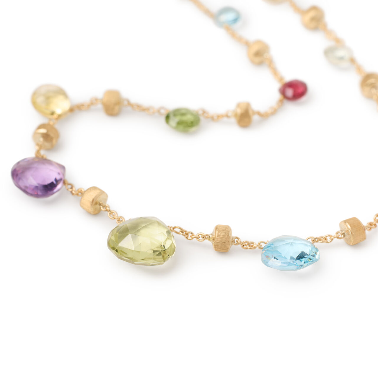 Marco Bicego Paradise Yellow Gold and Semi-Precious Gemstone Necklace CB1865 MIX01 Y side image number 2